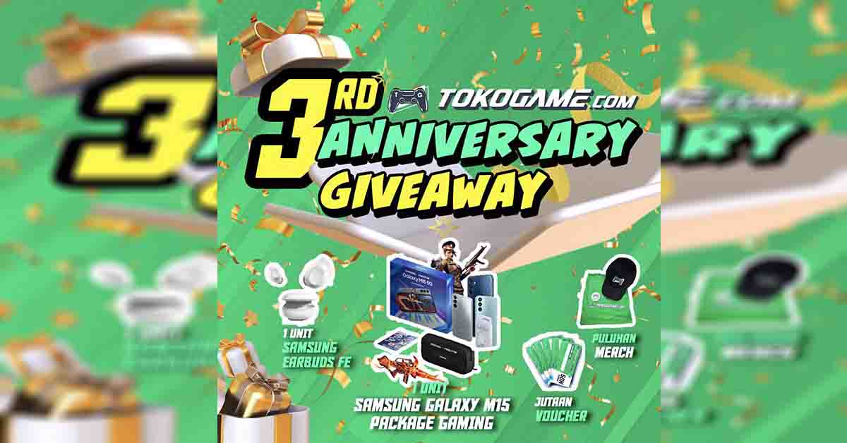 Dapatkan Jutaan Rupiah di Giveaway 3rd Anniversary Tokogame