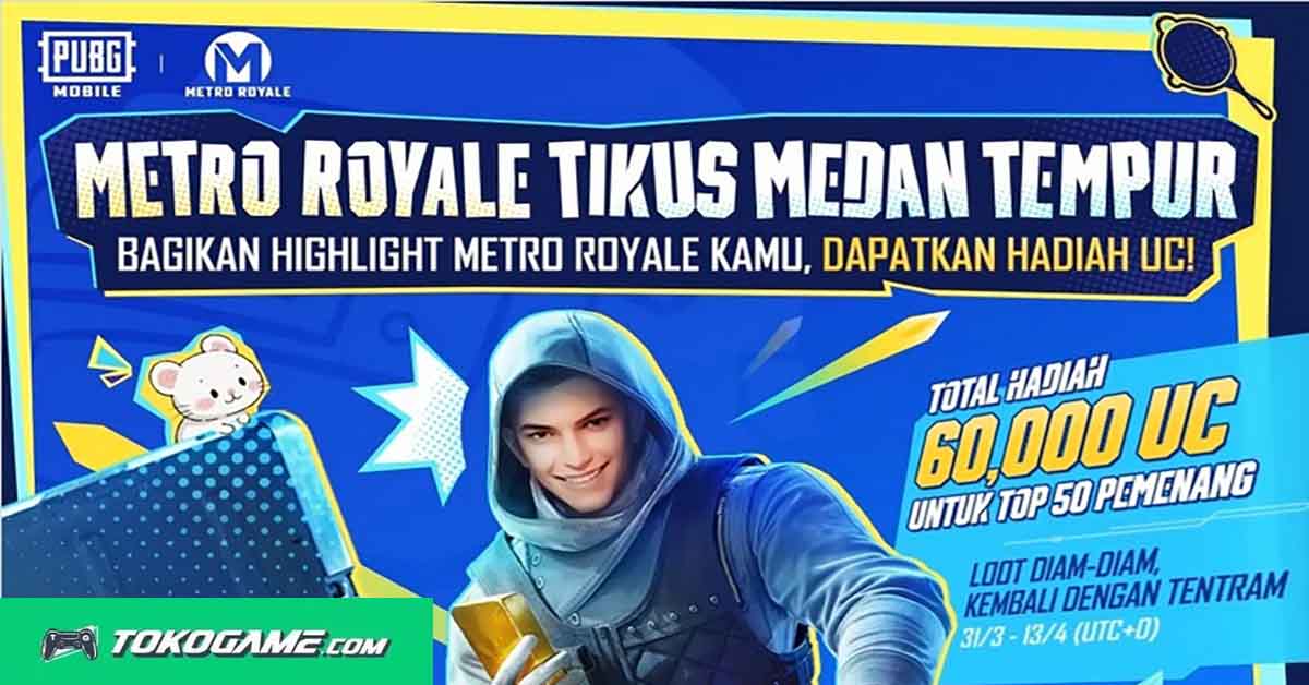 Ikuti Event Tikus Medan Tempur Metro Royale, PUBG Mobile, Dapatkan Ribuan UC