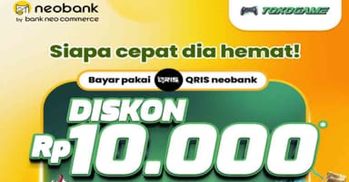 Nikmati Diskon Rp10.000 di Tokogame dengan Pembayaran QRIS Neobank